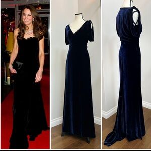 Vintage Alexander McQueen velvet Gown from 2007 collection